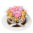 東京都府中市吉垣生花店の花　フラワーケーキ（ピンク）